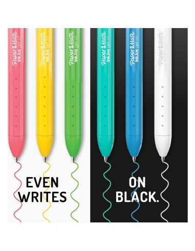 Bolígrafos de Gel Paper Mate InkJoy 6 Colores Punta Media 0.7mm