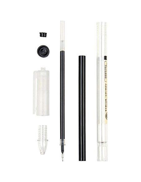 Bolígrafos de Gel BEMLP 0.35mm Ultra Fina 12 Piezas Negro