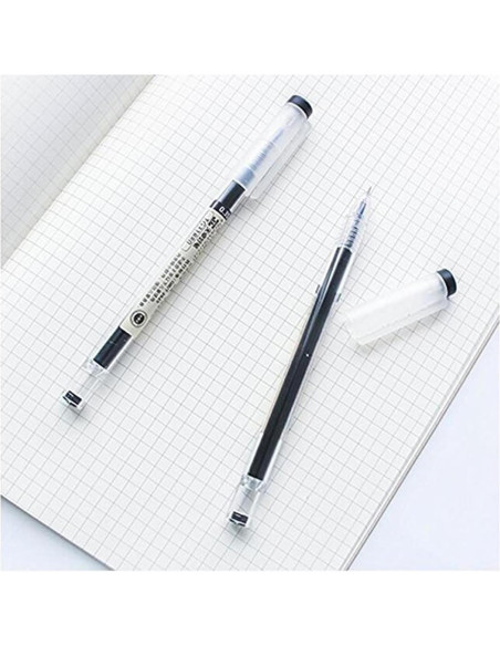 Bolígrafos de Gel BEMLP 0.35mm Ultra Fina 12 Piezas Negro