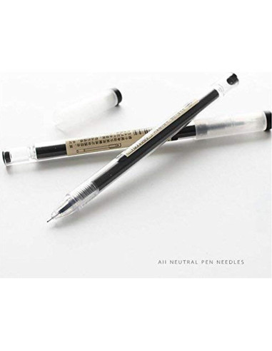 Bolígrafos de Gel BEMLP 0.35mm Ultra Fina 12 Piezas Negro