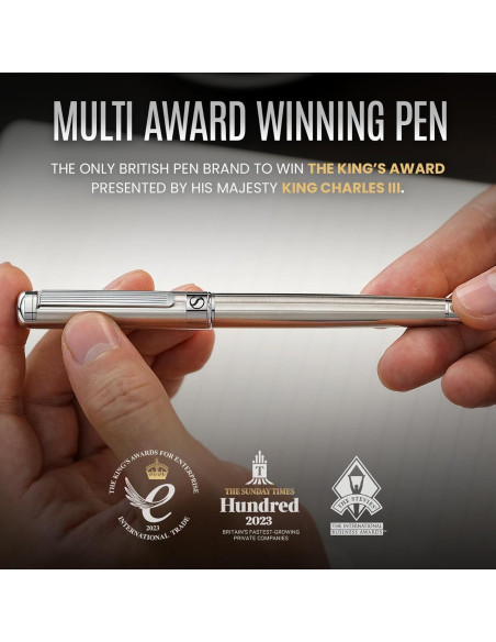 Bolígrafo Rollerball Scriveiner Acero Inoxidable 0.7mm Negro