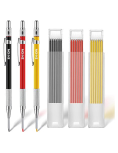 Lápices Mecánicos de Carpintero Enhon con 36 Recargas 2mm