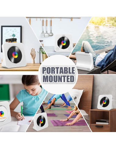 Reproductor de CD Gueray G906 Blanco Bluetooth HiFi USB