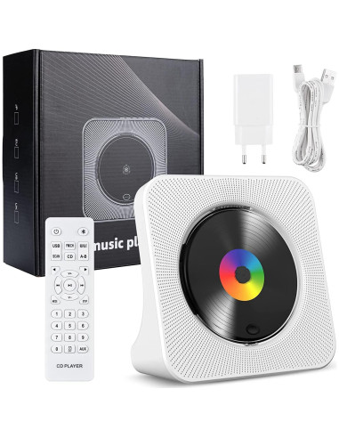 Reproductor de CD Gueray G906 Blanco Bluetooth HiFi USB