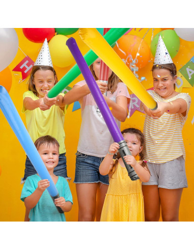 30 Piezas Sable de Luz Inflable Cotiny 100 cm 6 Colores