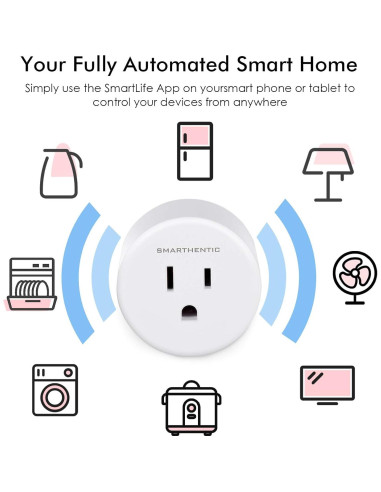 Enchufe Inteligente Smarthentic WiFi Control por Voz 2 Pzs
