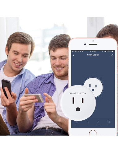 Enchufe Inteligente Smarthentic WiFi Control por Voz 2 Pzs