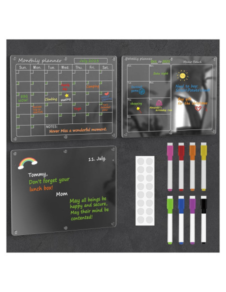 Calendario Acrílico Magnético para Nevera SWSKR 30.48x40.64cm