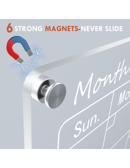 Calendario Acrílico Magnético para Nevera SWSKR 30.48x40.64cm