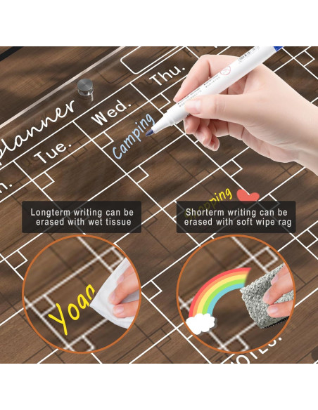 Calendario Acrílico Magnético para Nevera SWSKR 30.48x40.64cm