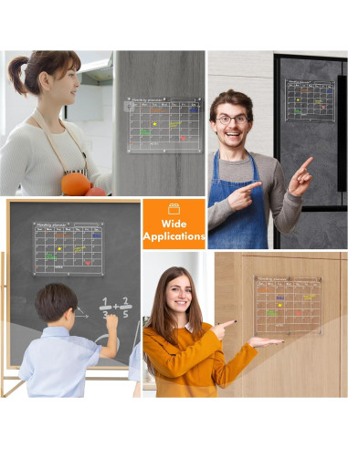 Calendario Acrílico Magnético para Nevera SWSKR 30.48x40.64cm