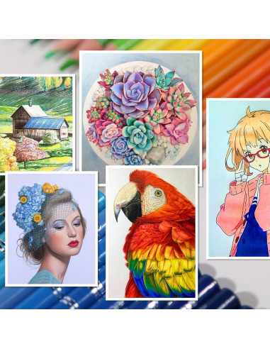 Set de Lápices de Colores H & B 120 Colores con Borrador y Sacapuntas