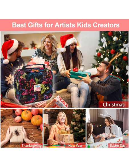 Set de Lápices de Colores H & B 120 Colores con Borrador y Sacapuntas