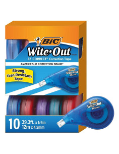 Cinta Correctora BIC Wite-Out EZ Correct 10 Unidades