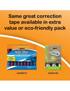 Cinta Correctora BIC Wite-Out EZ Correct 10 Unidades 2