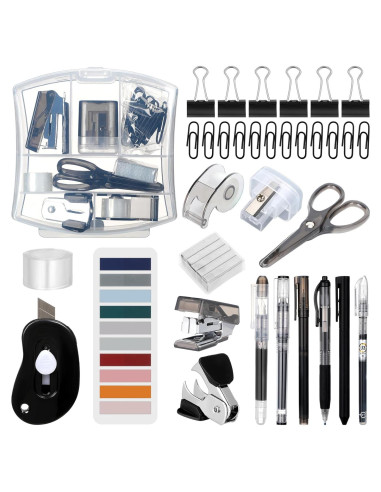 Kit de Suministros de Oficina Colarr - Grapadora, Tijeras y Más