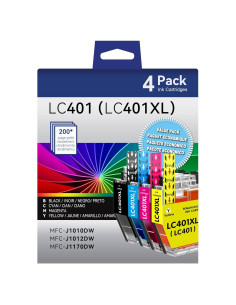 Cartuchos de Tinta Compatibles Valinkso LC401 para Brother - 4 Piezas
