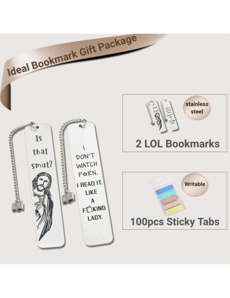 Marcadores de Libros Divertidos Genéricos de Acero Inoxidable
