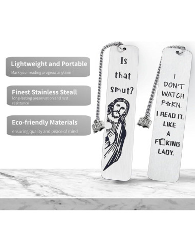 Marcadores de Libros Divertidos Genéricos de Acero Inoxidable