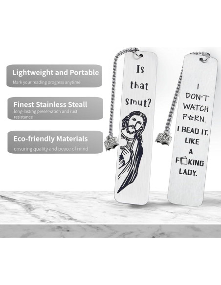 Marcadores de Libros Divertidos Genéricos de Acero Inoxidable