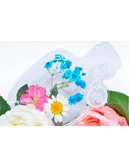 Marcador de Página Grande DEARPIH 40PC Flor Transparente