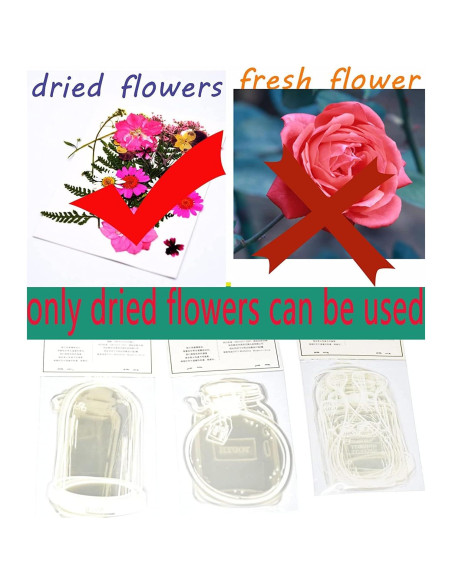 Marcador de Página Grande DEARPIH 40PC Flor Transparente