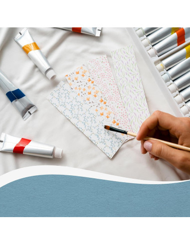 30 Tarjetas de Papel Acuarela 140lb LUFEEMGA 4.8x19.8cm