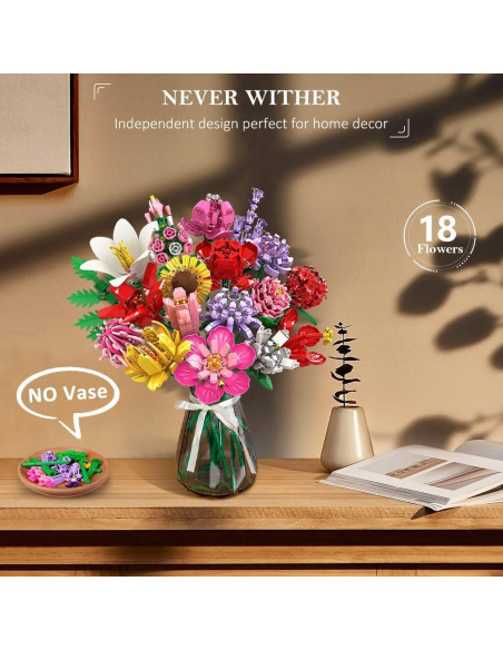 HOGOKIDS Set de Construcción Ramo de Flores 1413 Piezas HOGOKIDS Set de Construcción Ramo de Flores 1413 Piezas