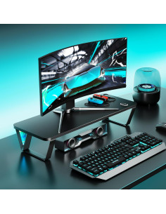 Soporte Elevador para Monitor ARES WING con Luces RGB 60x23x12cm 2