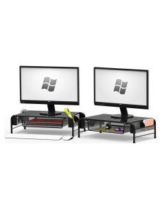 Soporte de Monitor Metal Simple Houseware con Cajón Organizador