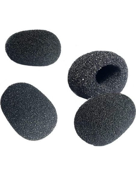 Kit 6pcs Clips de Micrófono Lavalier Metal + Fundas Espuma