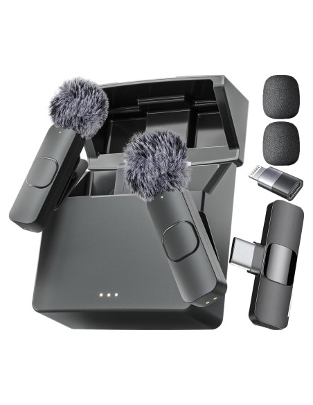 Mini Mic Pro - Micrófono Inalámbrico Lavalier para iPhone y Android