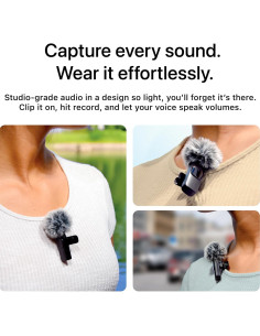 Mini Mic Pro - Micrófono Inalámbrico Lavalier para iPhone y Android 2