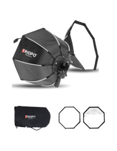 Softbox Octagonal 55cm Triopo para Flash Godox y Yongnuo
