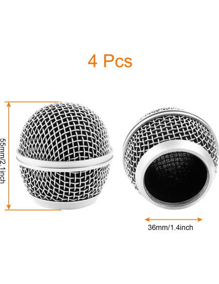 4 Piezas Rejilla de Reemplazo para Micrófono Moicstiy SM58