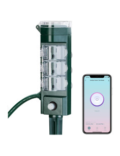 Enchufe Inteligente HBN para Exterior 6 Salidas WiFi IP44