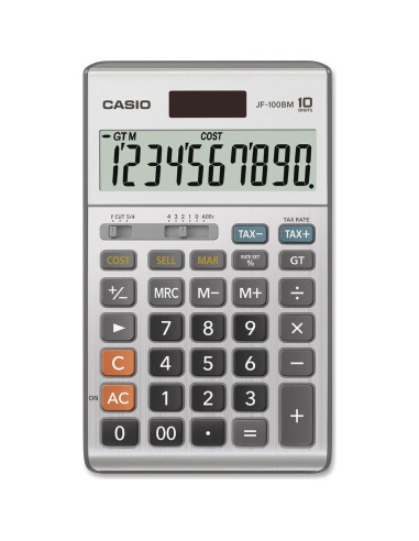 Calculadora Casio JF-100BM Multicolor 10 Dígitos Solar