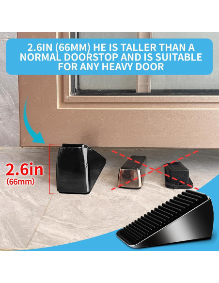 Tope de puerta AIMAXINKE alta resistencia 300g negro