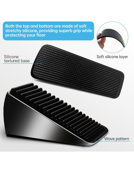 Tope de puerta AIMAXINKE alta resistencia 300g negro