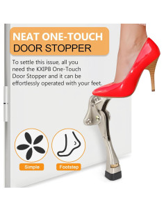 Tope de puerta KXIPB 10 cm - 2 unidades aluminio níquel satinado 2