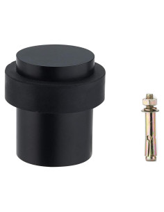 Tope de puerta ONLEE cilíndrico de acero inoxidable negro