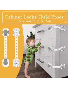 Cerraduras de Seguridad para Gabinetes Fursafe&Q 6 Paquete 2