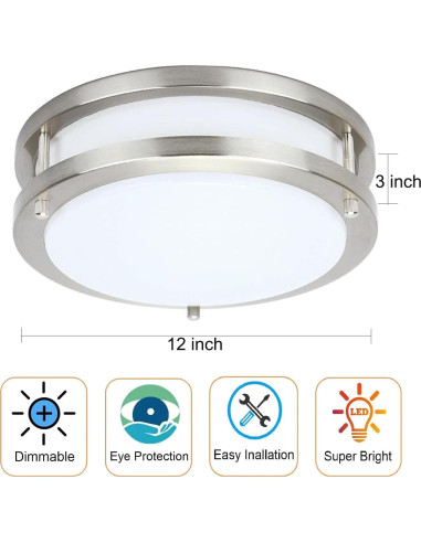 Luz de Techo LED Drosbey 36W 5000K Regulable 4000 Lúmenes