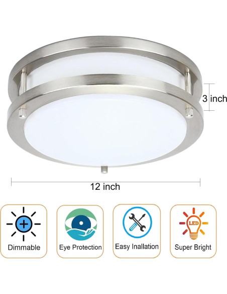 Luz de Techo LED Drosbey 36W 5000K Regulable 4000 Lúmenes Luz de Techo LED Drosbey 36W 5000K Regulable 4000 Lúmenes