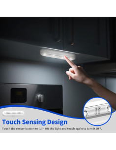 Luces de Armario OxyLED T-01, Luz Táctil LED 4x80 Lúmenes 2