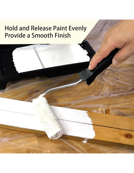 Mini Rodillos de Pintura KingOrigin 4" Sin Pelusa - Paquete de 10