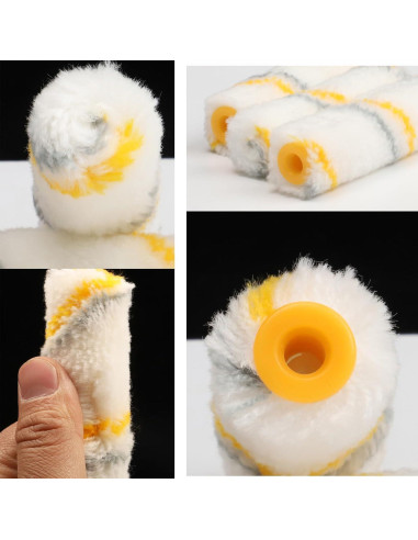 Mini Rodillos de Pintura KingOrigin 4" Sin Pelusa - Paquete de 10