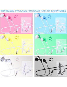Auriculares a Granel Konohan 60 Piezas Coloridos para Niños 2