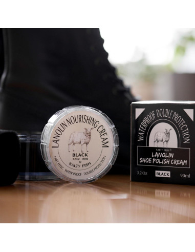 Crema para Brillar Zapatos Salty Fish 90.7g - Restaurador y Protector