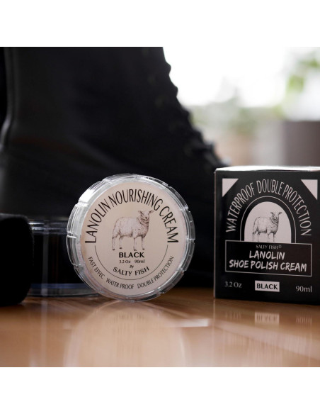 Crema para Brillar Zapatos Salty Fish 90.7g - Restaurador y Protector